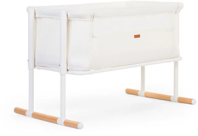 Evolux Co-Sleeper - 2-in-1 Aanschuifwieg en Zelfstandig Wiegje - 7 Verstelbare Hoogtes en Schuine Stand tegen Reflux - 3D Air Mesh voor Luchtcirculatie en Zicht - Van 0 tot 6 Maanden - 97 x 64 x 85 cm - Naturel/Wit