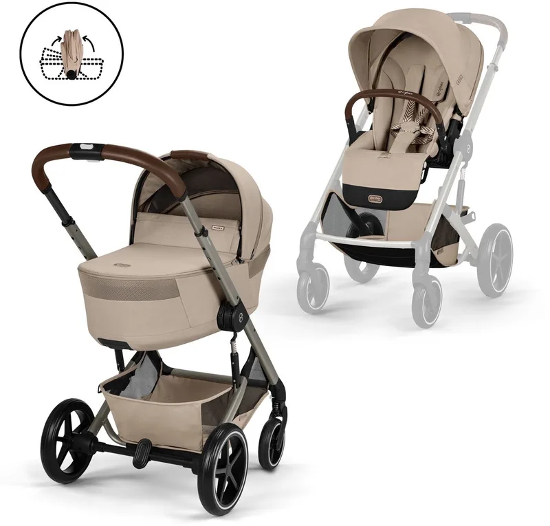 Balios S Lux - kinderwagen - 2-in-1 - met opvouwbare wieg - 2026 by Cybex in Almond Beige – product photo