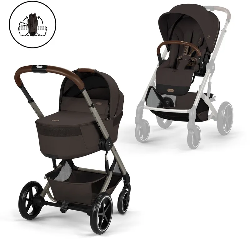 Balios S Lux - kinderwagen - 2-in-1 - met opvouwbare wieg - 2026 by Cybex in Chocolate Brown – product photo
