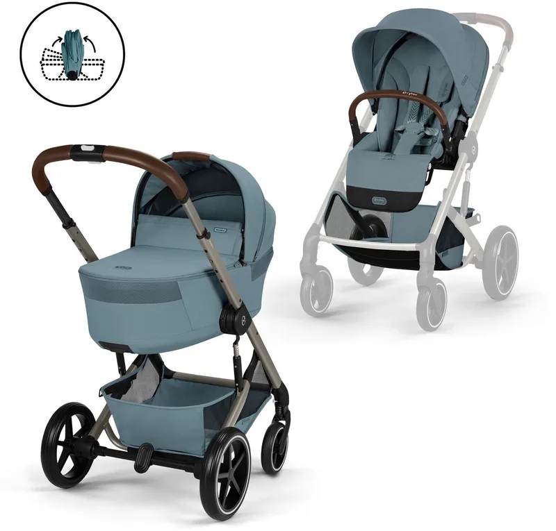 Balios S Lux - kinderwagen - 2-in-1 - met opvouwbare wieg - 2026 by Cybex in Stormy Blue – product photo