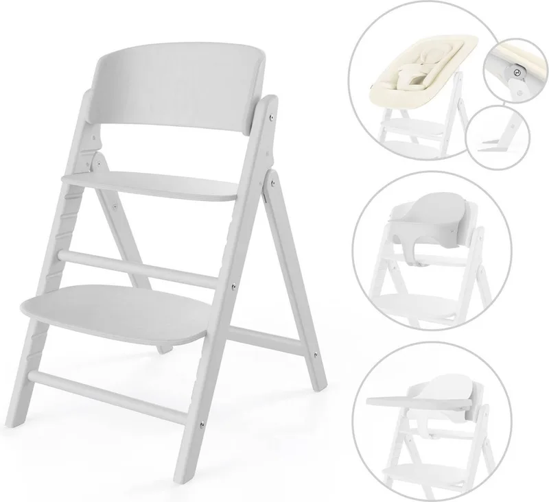 Click & Fold 4 In 1 - Kinderstoel - White de Cybex en All White – photo produit