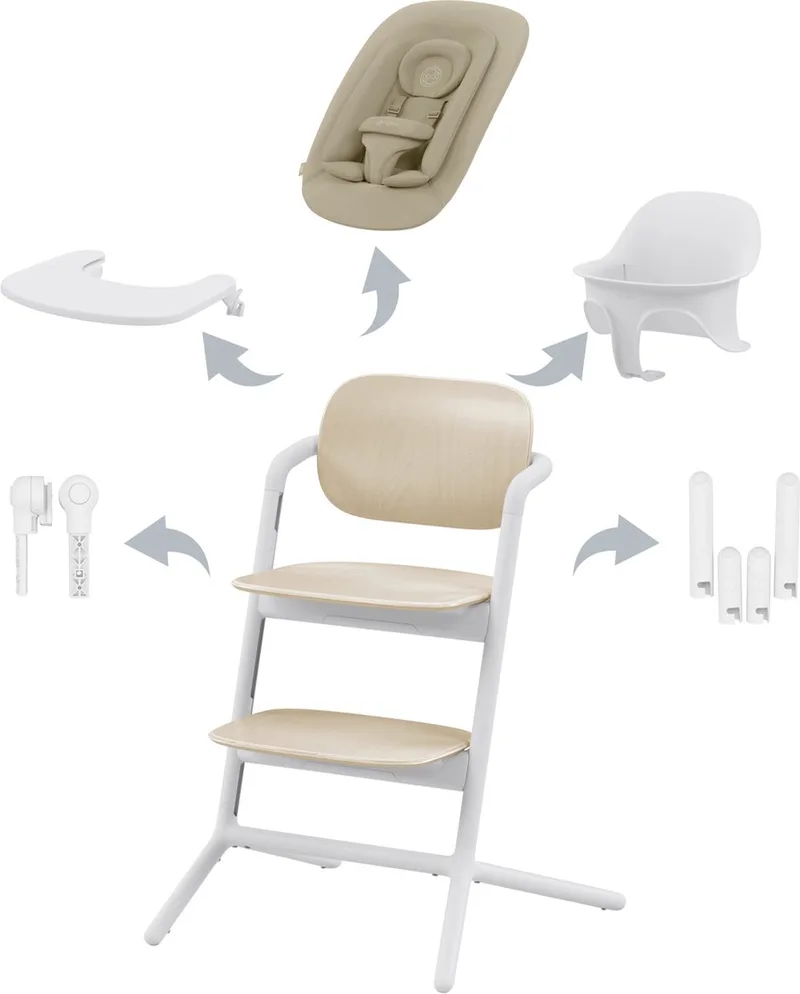 Lemo - Kinderstoel - 4 in 1 Set van Cybex in Sand White – productfoto