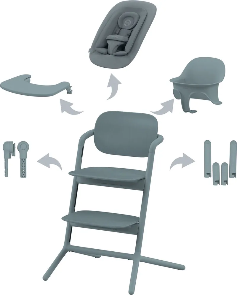 Lemo - Kinderstoel - 4 in 1 Set van Cybex in Stone Blue – productfoto