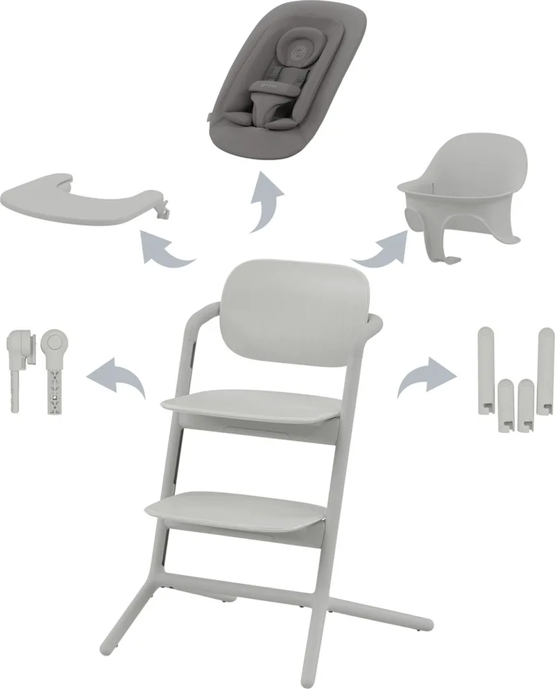 Lemo - Kinderstoel - 4 in 1 Set by Cybex in Suede Grey – product photo