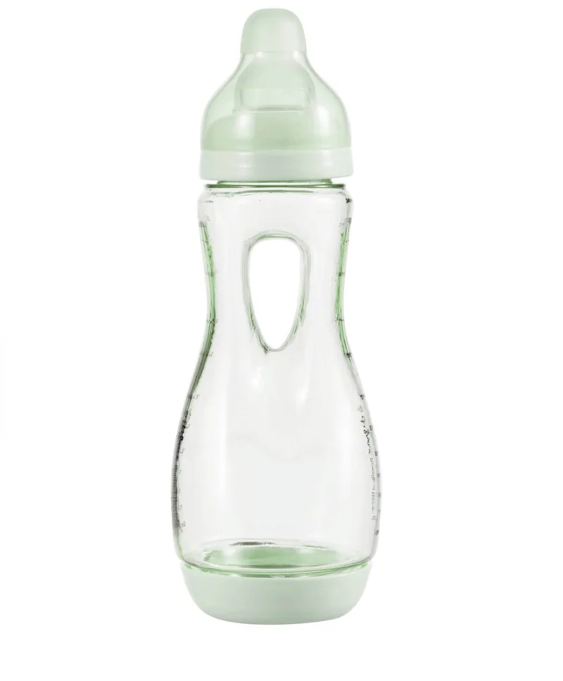 Babyfles Handgreep - 240 ml - 1 Stuk - Anti Koliek van Difrax in Lichtgroen – productfoto