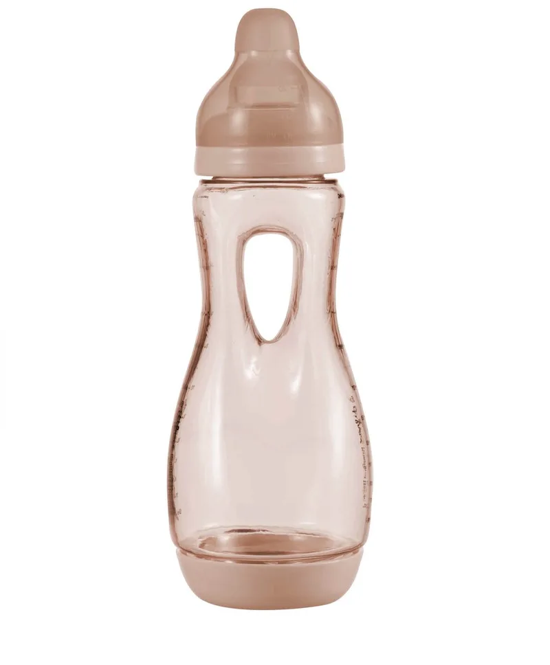 Babyfles Handgreep - 240 ml - Bruin - 1 Stuk - Anti Koliek by Difrax in Koffiebruin – product photo