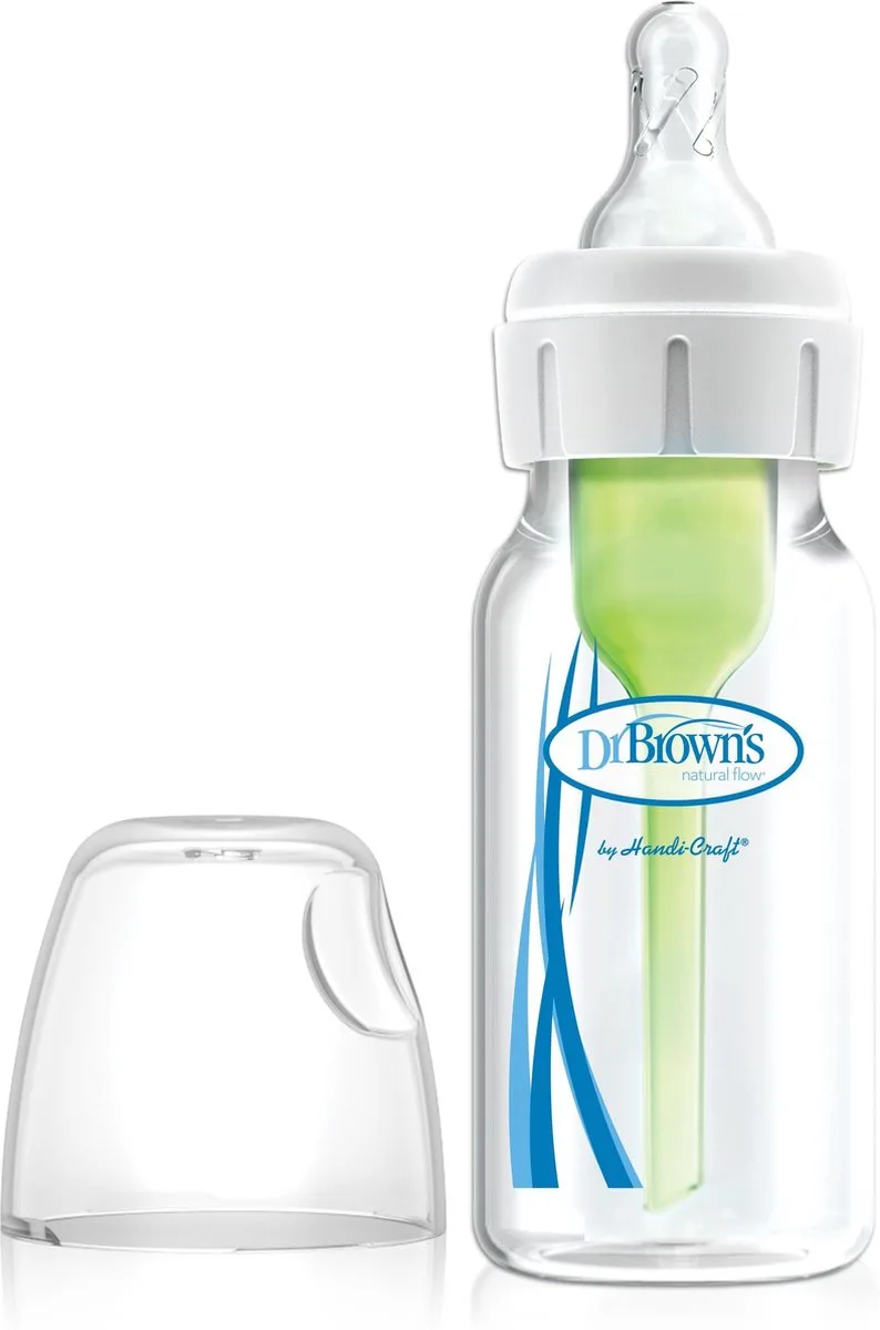 Options+ Anti-Colic Babyfles - Smalle halsfles - 120ml by Dr. Brown's in Transparant – product photo