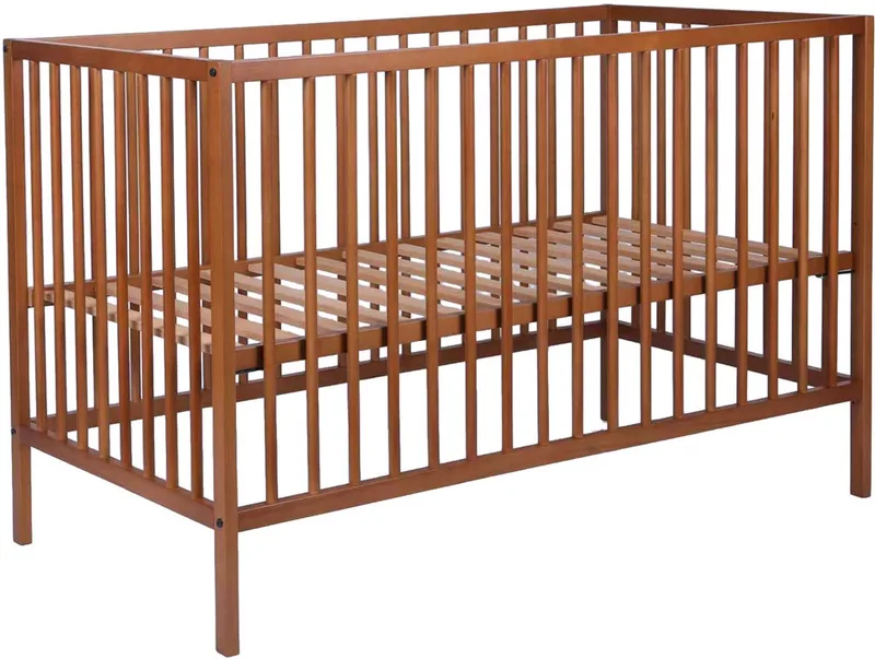 Ledikant - Solid Beech - 60 x 120 cm van Europe Baby in Walnoot – productfoto