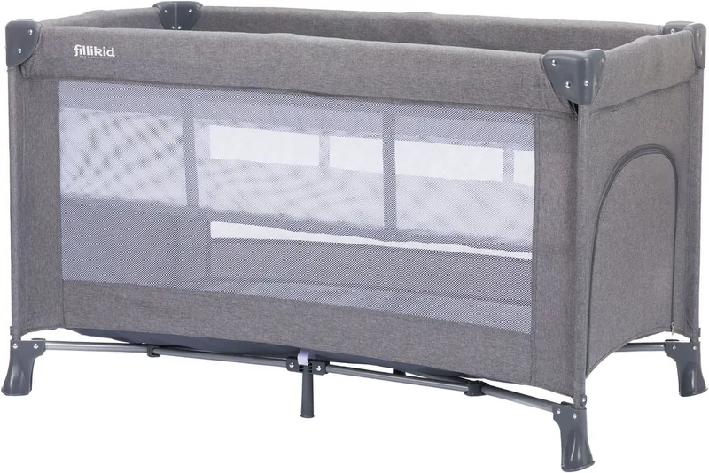Baby-Reisebett Milano, inklusive Transporttasche und Neugeboreneneinhang van Fillikid in Grau – productfoto