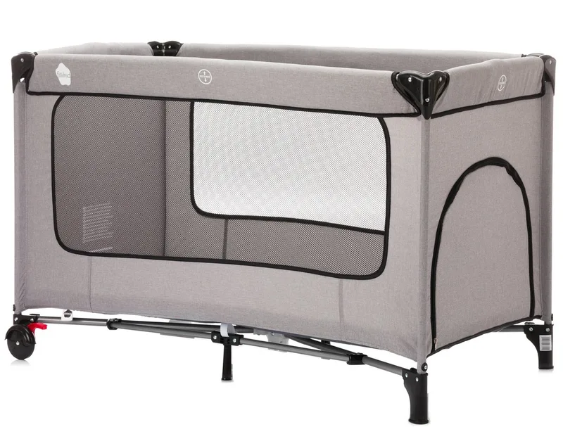 Baby-Reisebett Reisebett mit Komfortmatratze, hellgrau melange, inkl. Transporttasche by Fillikid in Grau – product photo