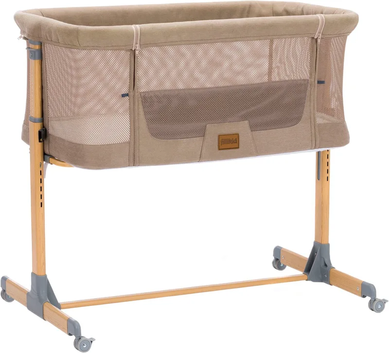 Beistellbett Air caramel inkl. Rollen by Fillikid in Beige – product photo