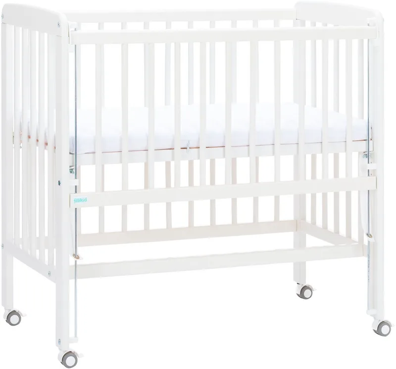 Beistellbett Nino, inkl. Matratze, Made in Europe van Fillikid in Weiß – productfoto