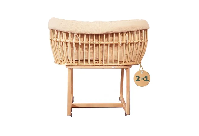 Babybett Schaukelwiege Rattan Rocker