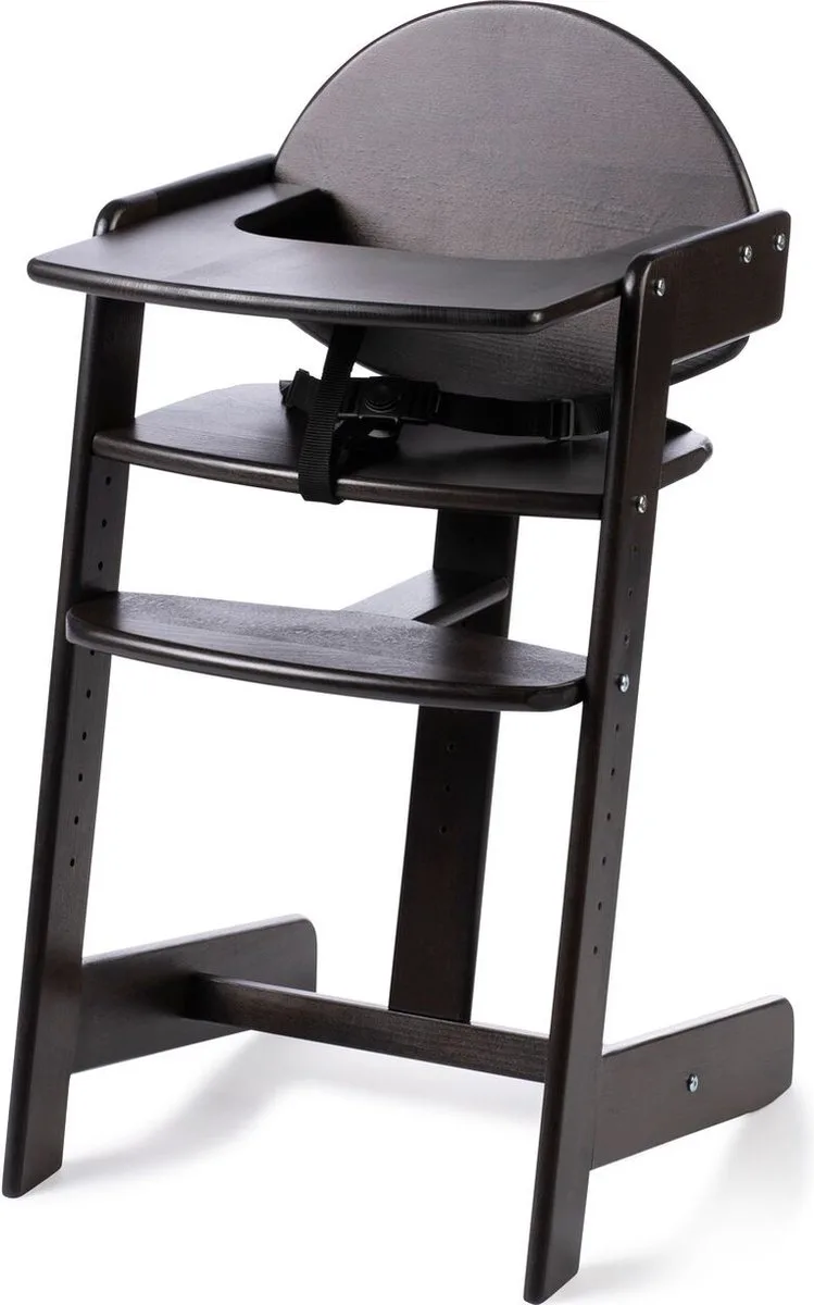 Filou Houten Kinderstoel, Kinderzetel - Baby Eetstoel voor aan Tafel - Kinderstoeltje voor peuter - 3-punts gordels - Hoge babystoel van Geuther in Zwart – productfoto