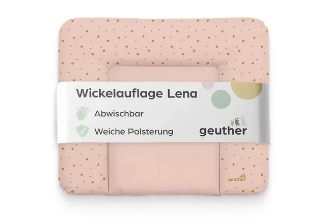 Wickelauflage Lena 85x75 cm, weich gepolstert & abwischbar, mit Sicherheitsrand, Made in Europe, abwischbar
