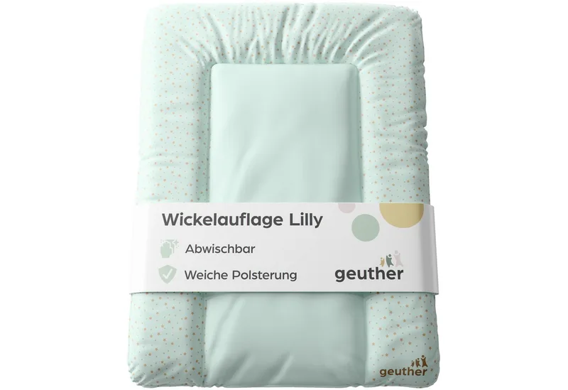 Wickelauflage Wickelauflage Lilly Wickelunterlage Wickelmulde, Made in Europe by Geuther in Grün – product photo
