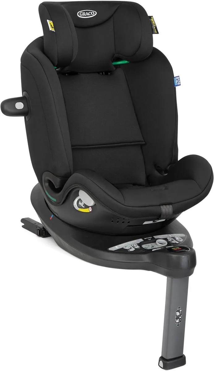 Turn2Me Grow - Autostoeltje - Achter & voorwaarts - 360º - 40 tot 125 cm (vanaf geboorte tot ca. 7 jaar) - i-Size R129 van Graco in Midnight – productfoto