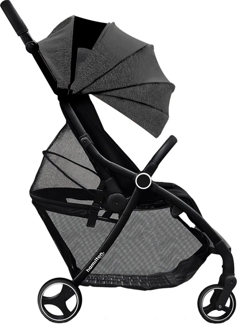 XL Buggy - MagicFold - Tot 22 kg - Grote Kinderwagen - 50L Bagagevak - Verstelbare Duwstang - Gemêleerd donkergrijs by Hamilton by Yoop in Melange Donkergrijs – product photo