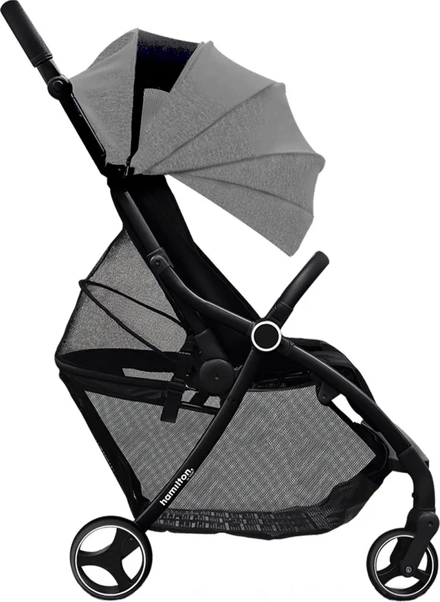 XL Buggy – MagicFold™ Technologie – Tot 22kg – 50 liter Bagagevak – Premium Wandelwagen – Inklapbaar – Gemêleerd lichtgrijs