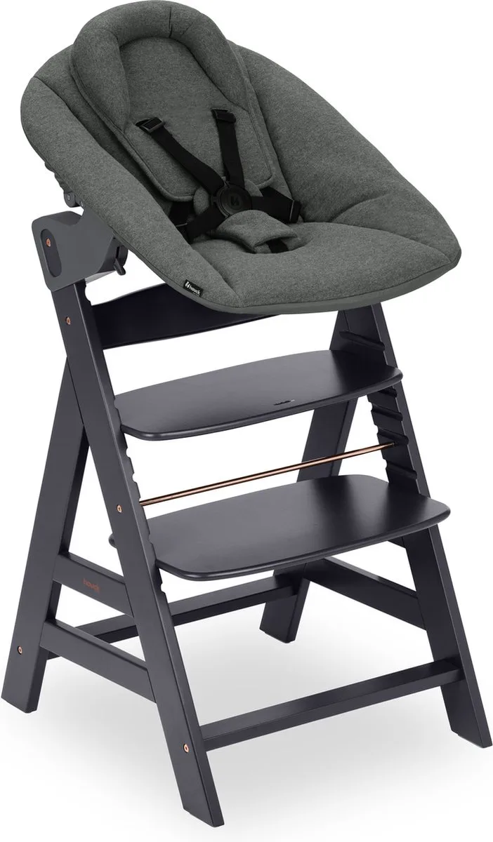 Alpha Kinderstoel - Newborn Set – FSC®-gecertificeerd by Hauck in Dark Grey – product photo