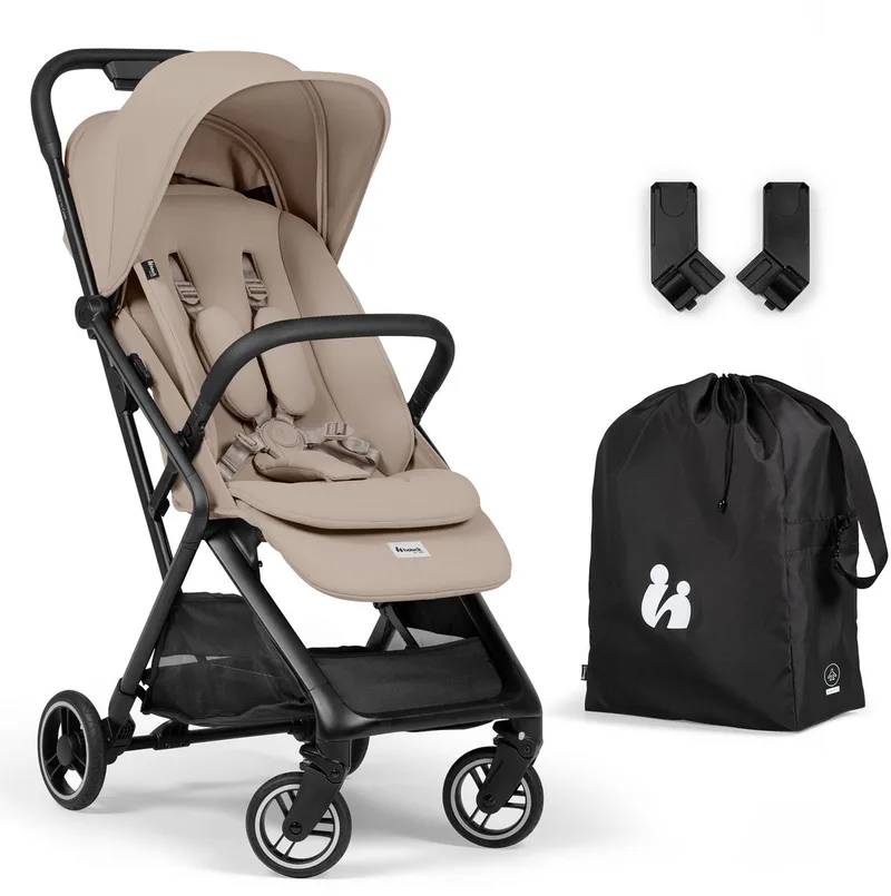 Fly N Care - Supercompacte reisbuggy voor reislustige ouders van Hauck in Mocha – productfoto