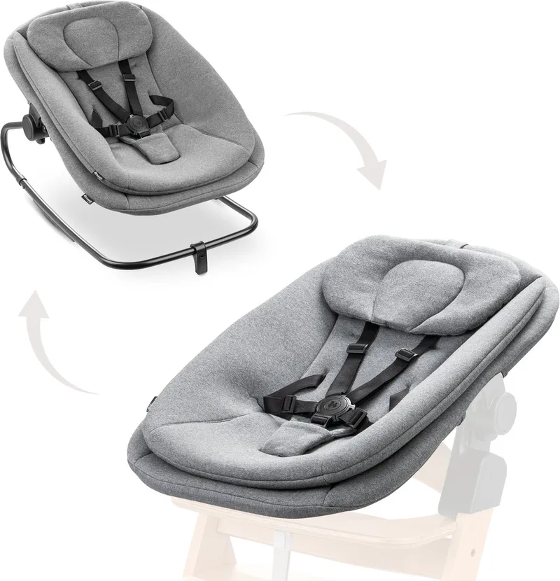 Highchair Bouncer Dark Grey Melange by Hauck in Beige – product photo