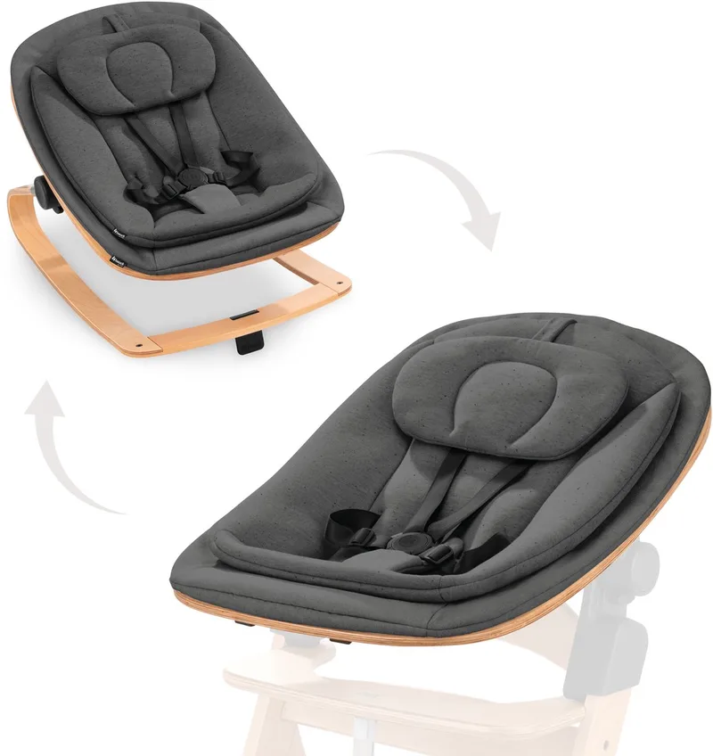Highchair Bouncer Eco - 3-in-1-wipstoel - al vanaf de geboorte by Hauck in Deep Grey – product photo