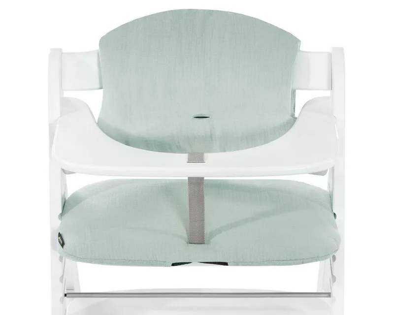 Hochstuhlauflage Select - Muslin Mint, Sitzkissen für Alpha Hochstuhl - 2-teilige Sitzauflage van Hauck in Grün – productfoto