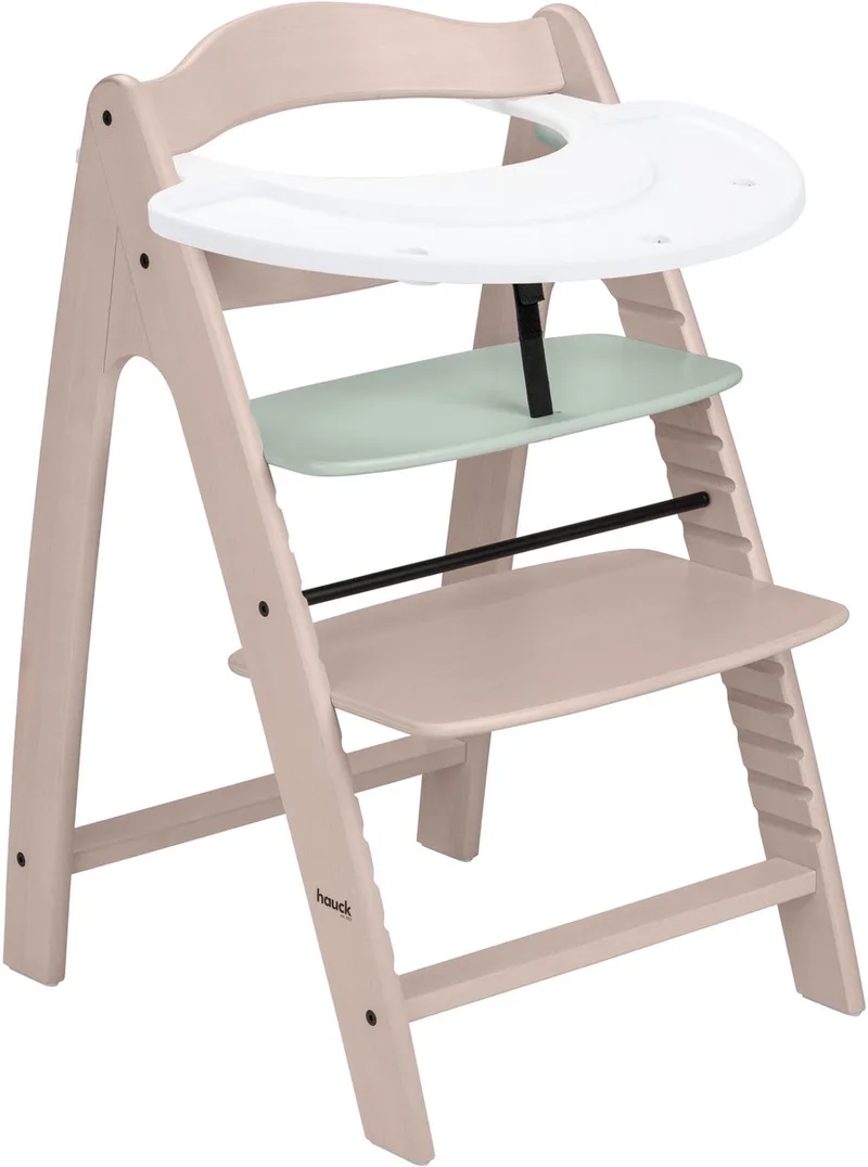 kinderstoel set Arketa N Play - houten kinderstoel met speelblad - FSC®-gecertificeerd beukenhout - Mint by Hauck in Whitewashed – product photo