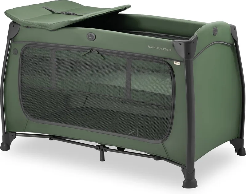 Play N Relax Center - Campingbedje - Gemakkelijk te vervoeren by Hauck in Dark Green – product photo