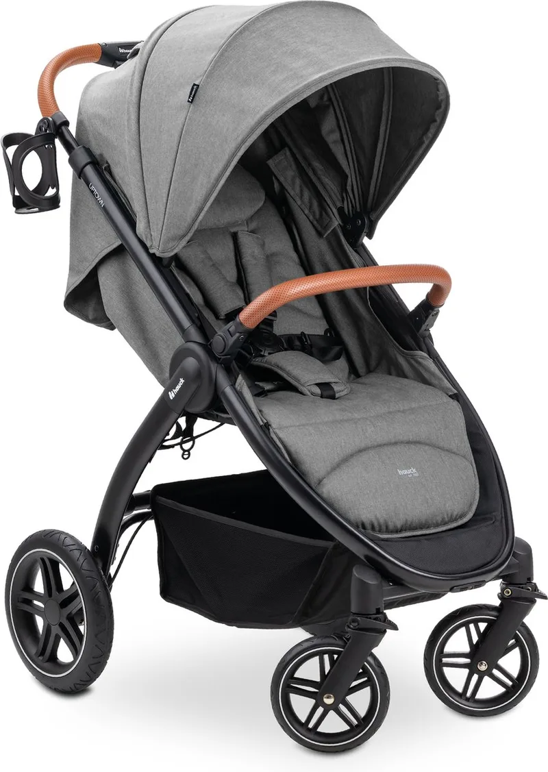 Uptown - Buggy - Geschikt voor stad en bos - Voor korte en lange benen - Black van Hauck in Melange Grey – productfoto