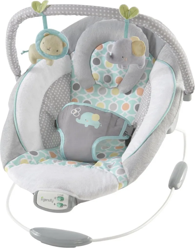 Vibrerende relax | Ingenuity Morrison Baby Bouncer wipstoeltje | Babysitter met trilling en geluid by Ingenuity in Multi – product photo