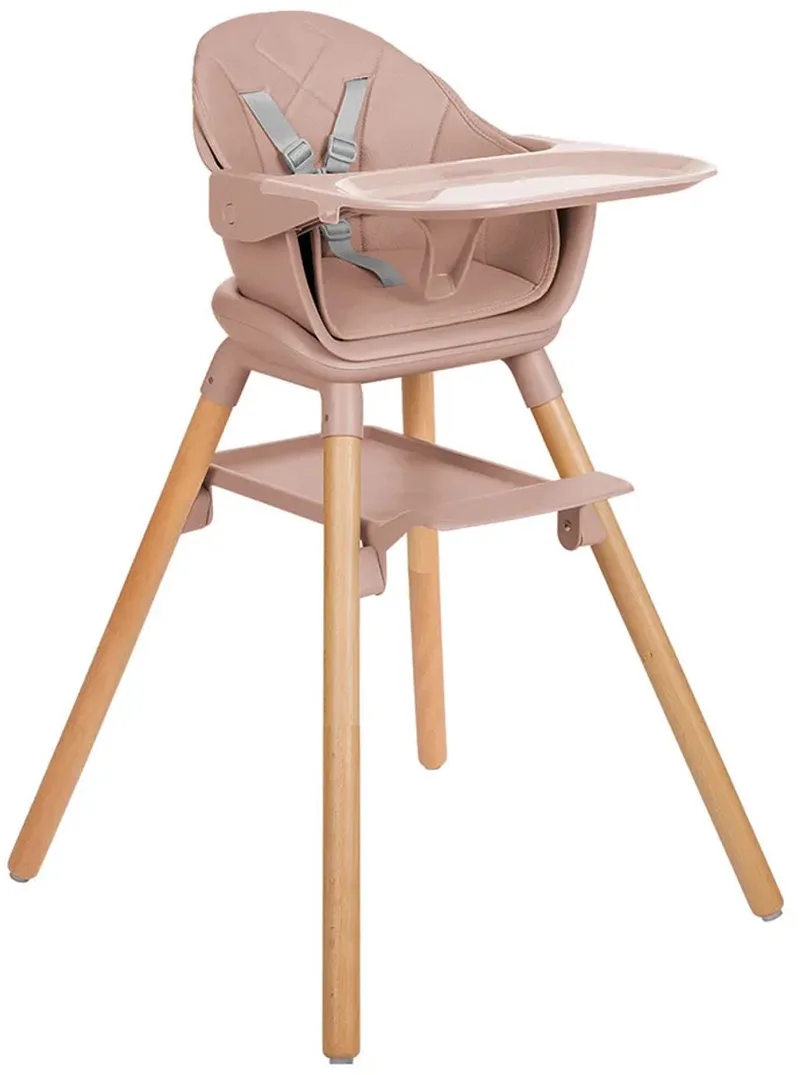 Kikkaboo 2-in-1 Woody 2024 Kinderstoel Voor Thuis Roze Kinderen by Kikkaboo in Pink – product photo
