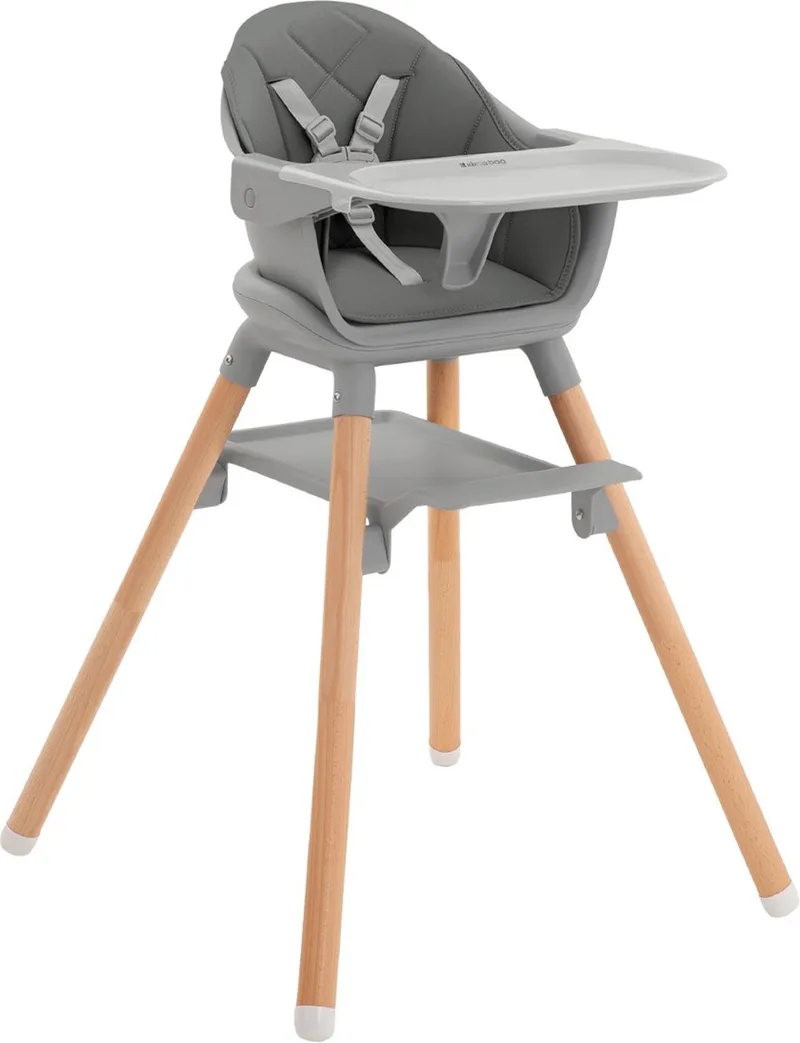 Kinderstoel 2 in 1 Woody de Kikkaboo en Grijs – photo produit
