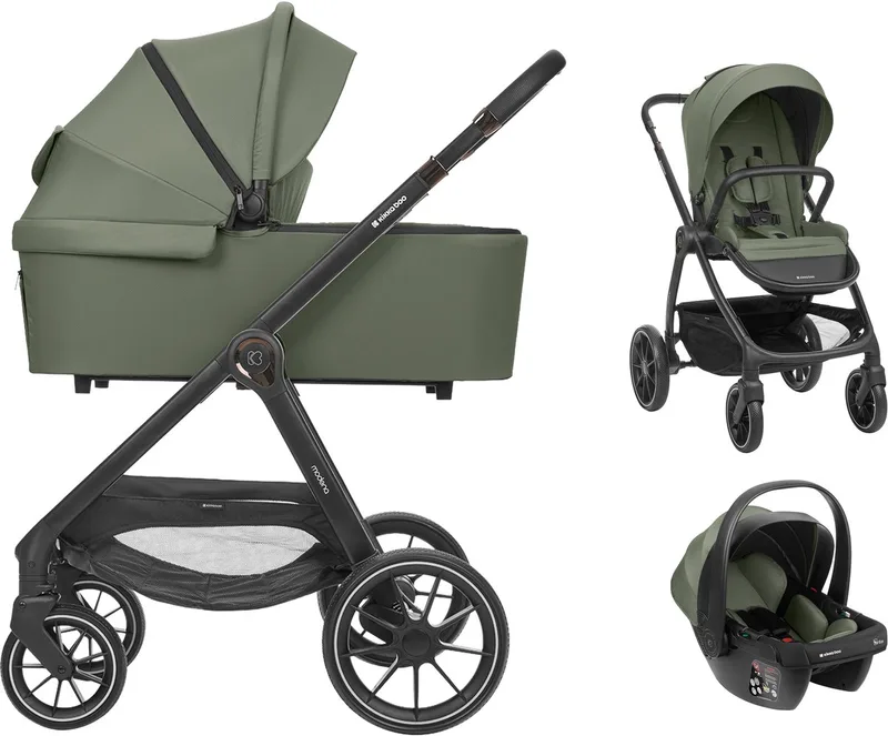 Modena 3-in-1 Kinderwagen - Legergroen by Kikkaboo in Groen – product photo