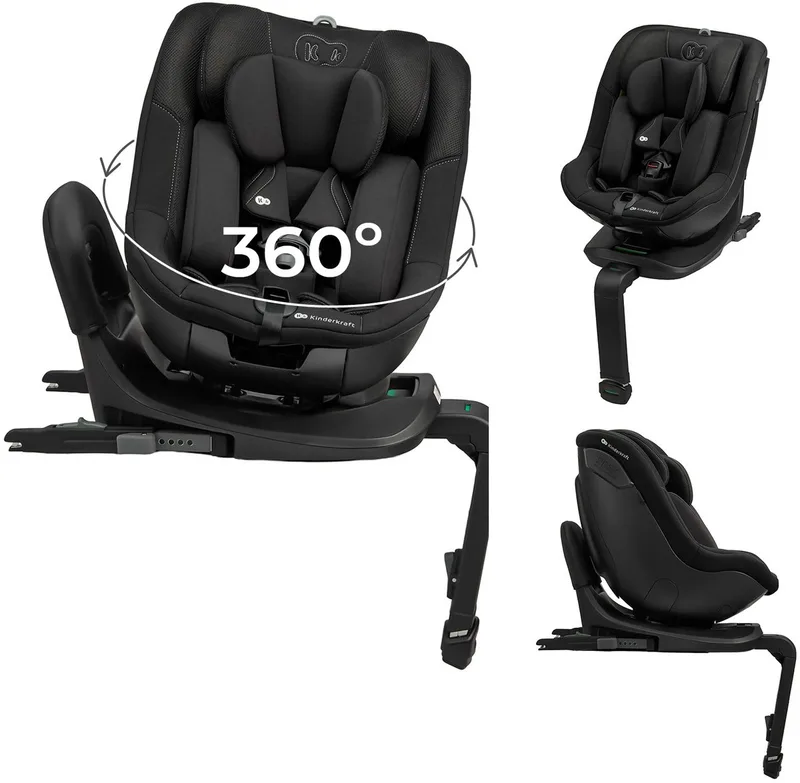 Autostoeltje I-GUARD i-Size AIR FLOW 40–105 cm | ISOFIX + steunpoot | 360° draaibaar | 4-sterren veiligheid by Kinderkraft in Zwart – product photo