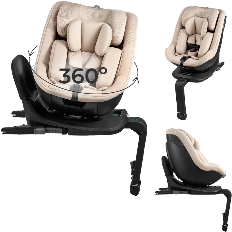 Autostoeltje I-GUARD i-Size AIR FLOW 40–105 cm | ISOFIX + steunpoot | 360° draaibaar | 4-sterren veiligheid van Kinderkraft in Beige – productfoto