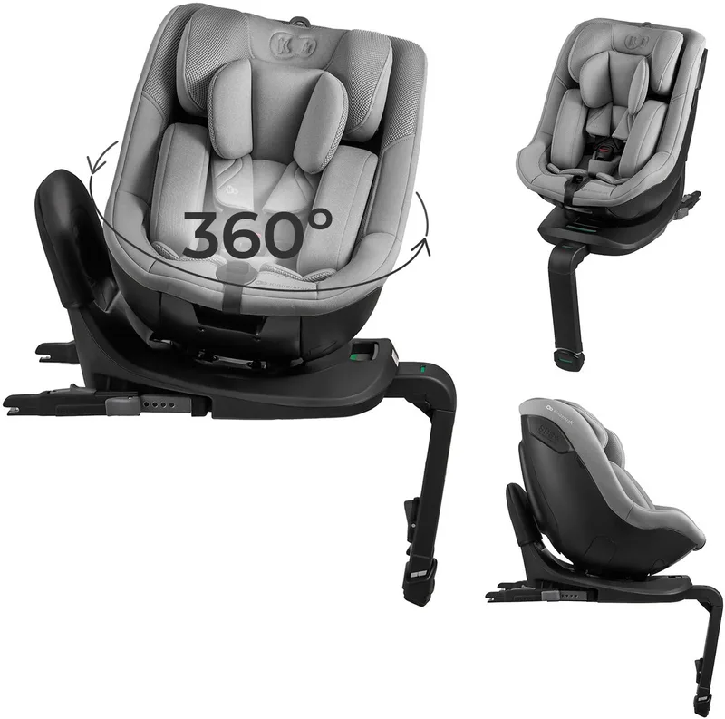 Autostoeltje I-GUARD i-Size AIR FLOW 40–105 cm | ISOFIX + steunpoot | 360° draaibaar | 4-sterren veiligheid by Kinderkraft in Grijs – product photo