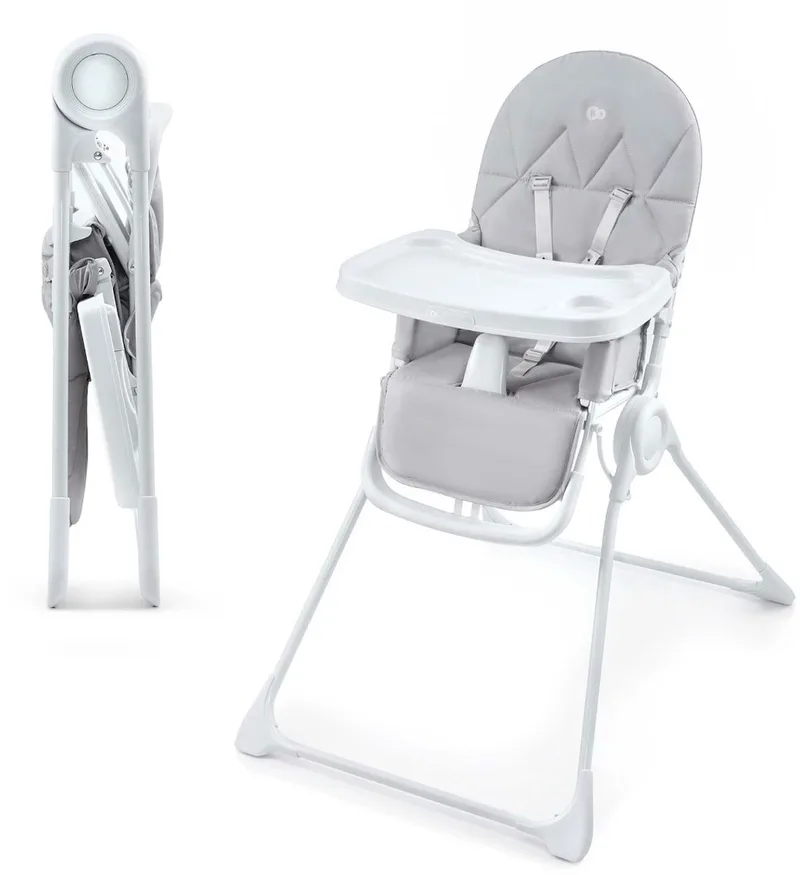 BINCI Kinderstoel - Voor Baby’s en Peuters - 3‑voudig Verstelbare Rugleuning, 5‑Punts Gordel, Opvouwbaar en Lichtgewicht de Kinderkraft en Lichtgrijs – photo produit