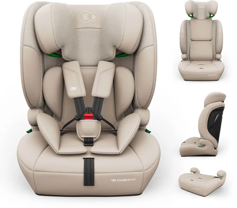 COMFORT UP 2 PLUS – Autostoel i-Size – 76-150 cm – 3-in-1 stoel/booster by Kinderkraft in Beige – product photo