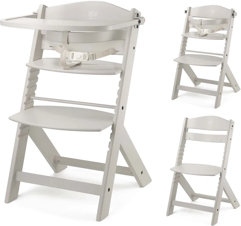 ENOCK - Houten Kinderstoel 3-in-1 - Eetstoel - Lichtgewicht - Eenvoudig te reinigen van Kinderkraft in Beige – productfoto