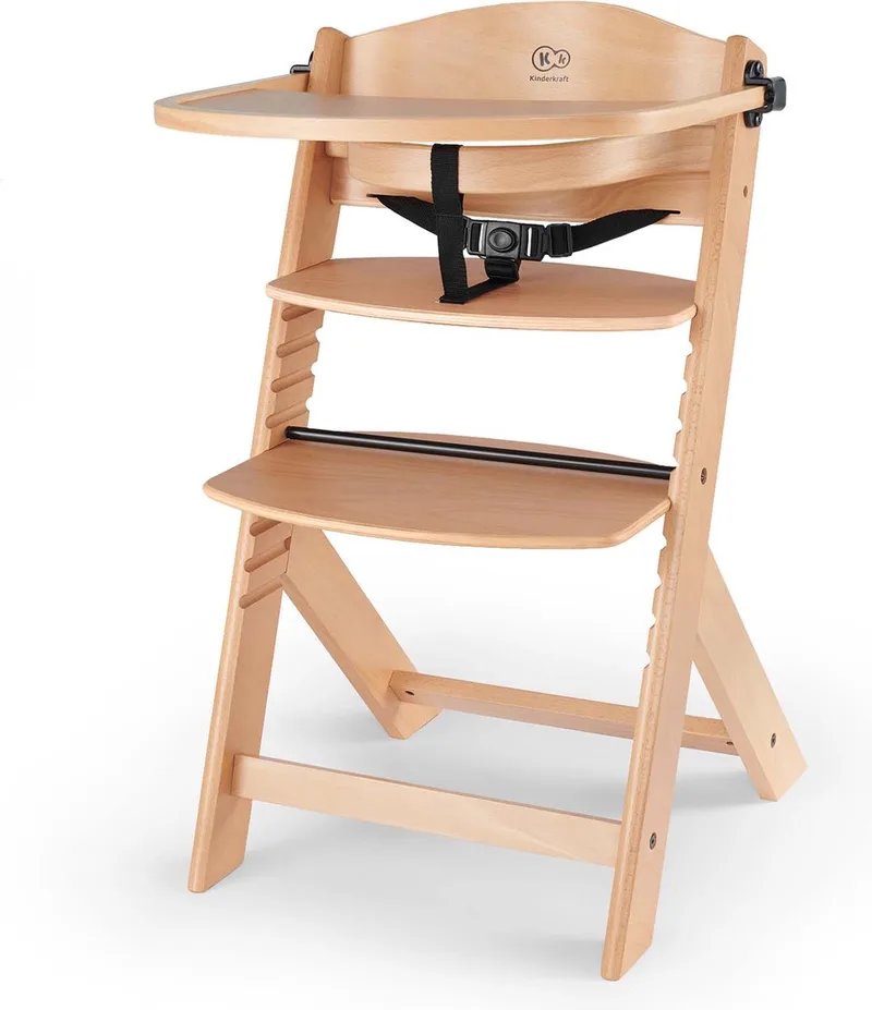ENOCK - Houten Kinderstoel 3-in-1 - Hoge babystoel - Hoogte verstelbaar in 5 niveaus - Tot 10 jaar - Natuur van Kinderkraft in Overig – productfoto