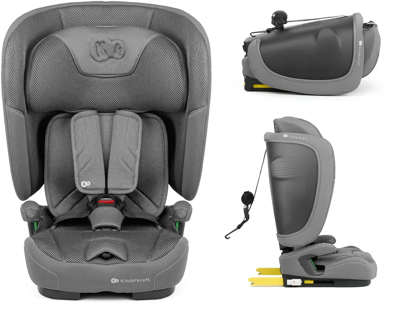 FIX2GO i-Size Autostoel – 76-150 cm – Groep 2/3 – Vanaf 15 maanden van Kinderkraft in Grijs – productfoto