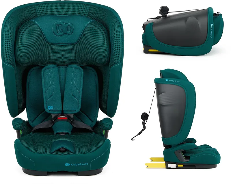 FIX2GO I-SIZE Autostoel – 76-150 cm – Met Isofix – Groep 2/3 by Kinderkraft in Groen – product photo