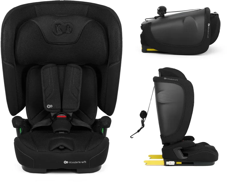 FIX2GO I-SIZE Autostoel – Autostoel tot 12 jaar - Meegroeiend – 76-150 cm van Kinderkraft in Zwart – productfoto