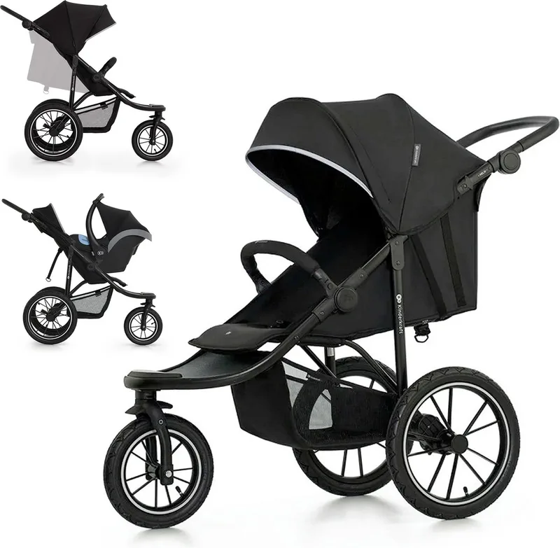 HELSI 2 - Kinderwagen - All-terrain - 3 Luchtbanden by Kinderkraft in Zwart – product photo