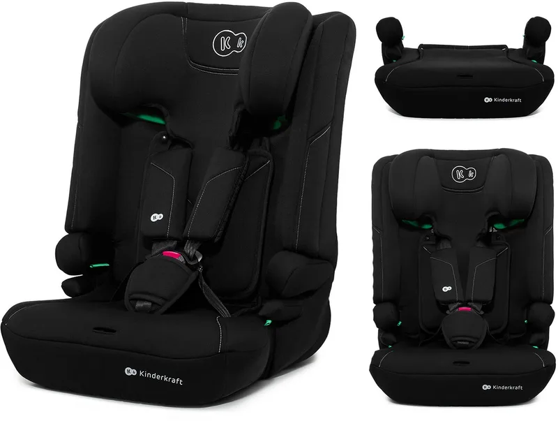 I-COMFY Autostoel 3-in-1 i-Size – 76-150 cm – Groep 1/2/3 – Goedgekeurd van Kinderkraft in Zwart – productfoto