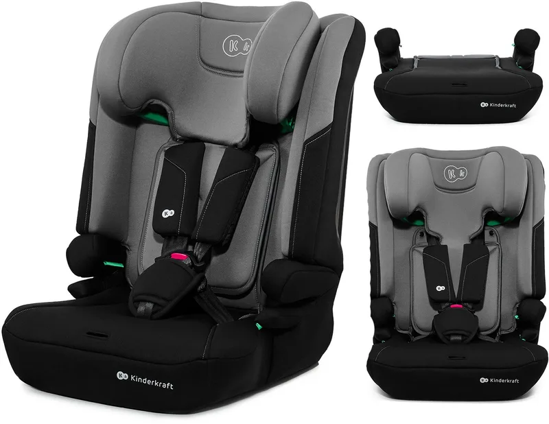 I-COMFY Autostoel 3-in-1 i-Size – 76-150 cm Hoge Rugleuning – Grijs van Kinderkraft in Groen – productfoto