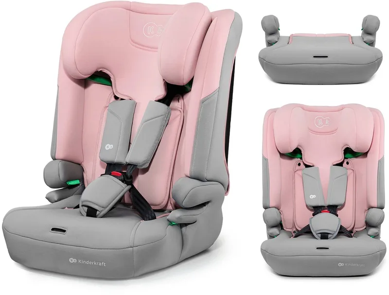 I-COMFY Autostoel 3-in-1 i-Size – 76-150 cm – Verstelbare Hoofdsteun van Kinderkraft in Roze – productfoto