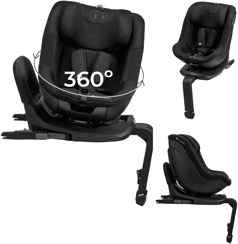 I-GUARD PRO Autostoel – 61-105 cm – i-Size – Met Isofix – 360° Draaibaar van Kinderkraft in Zwart – productfoto